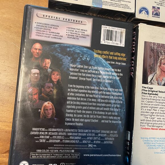 Star Trek Large VHS DVD Book Lot Motion Picture Where No Man Cage Generations - Picture 7 of 10